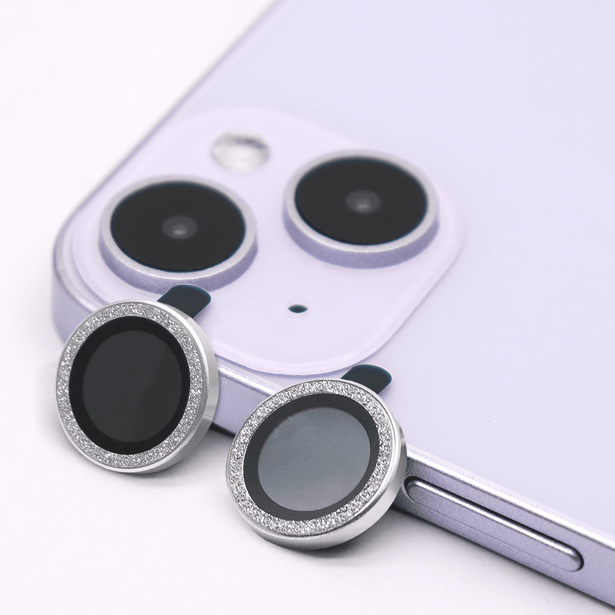 Camera Lens Protector Bundle - Silver Glitter